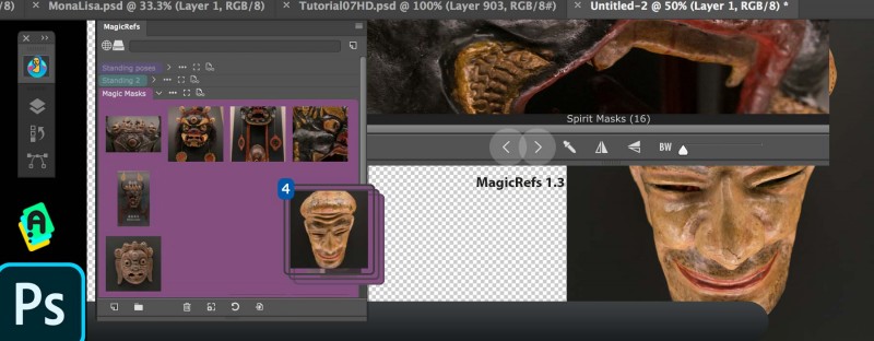 MagicRefs 1.3: improved reference image management in Adobe Photoshop